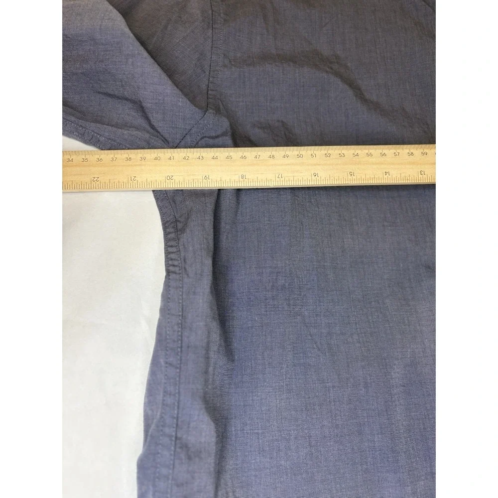 J.Crew Slim Untucked Secret Wash Shirt Men's L Stretch Muted Blue Office Career